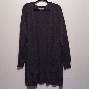 Grey multi-colored cardigan